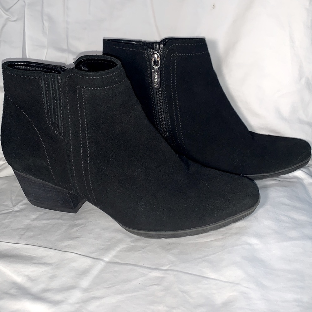 Blondo Womens Valli Waterproof Black Suede Ankle Bootie